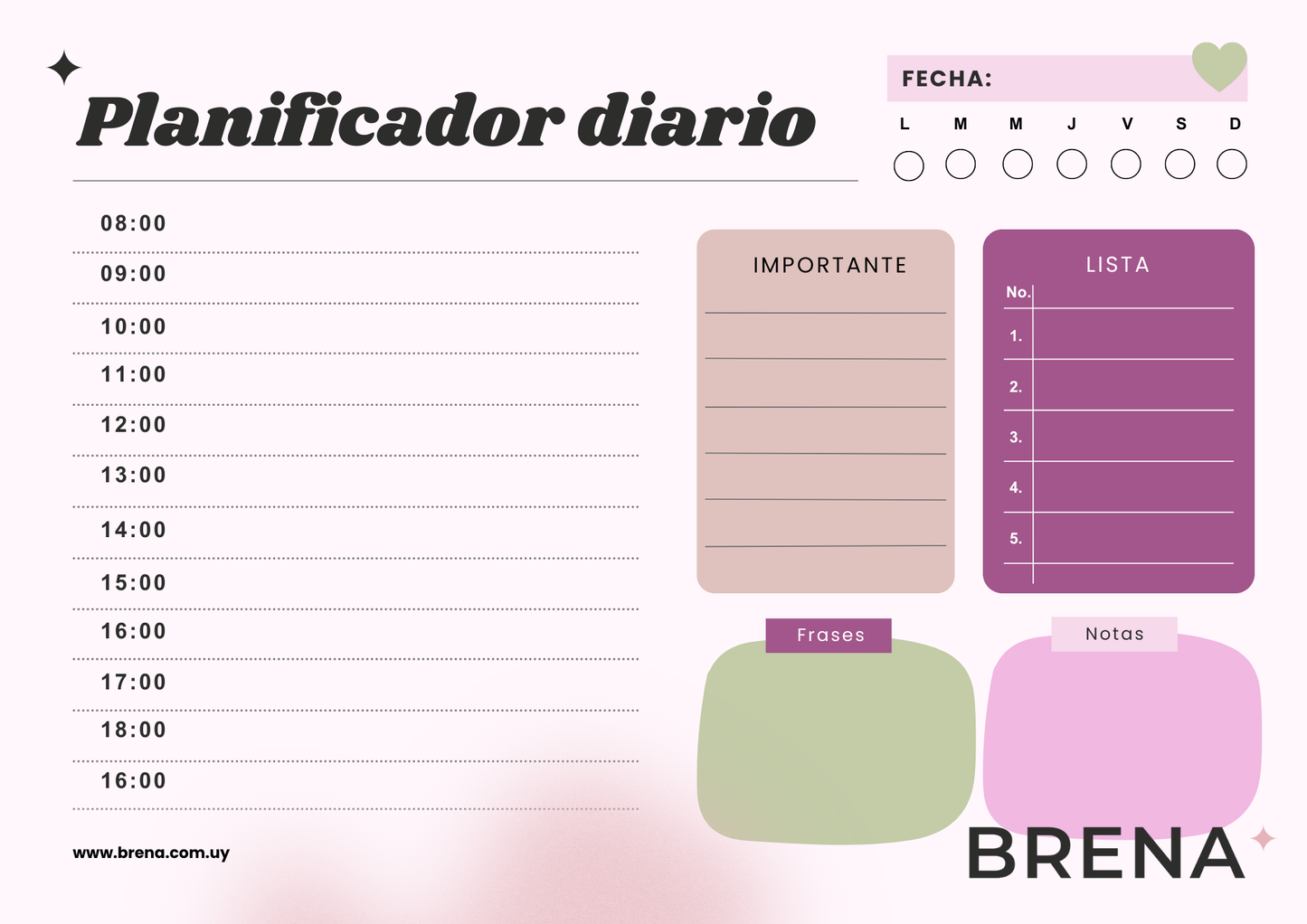 Planificador Diario - Gratis - Digital