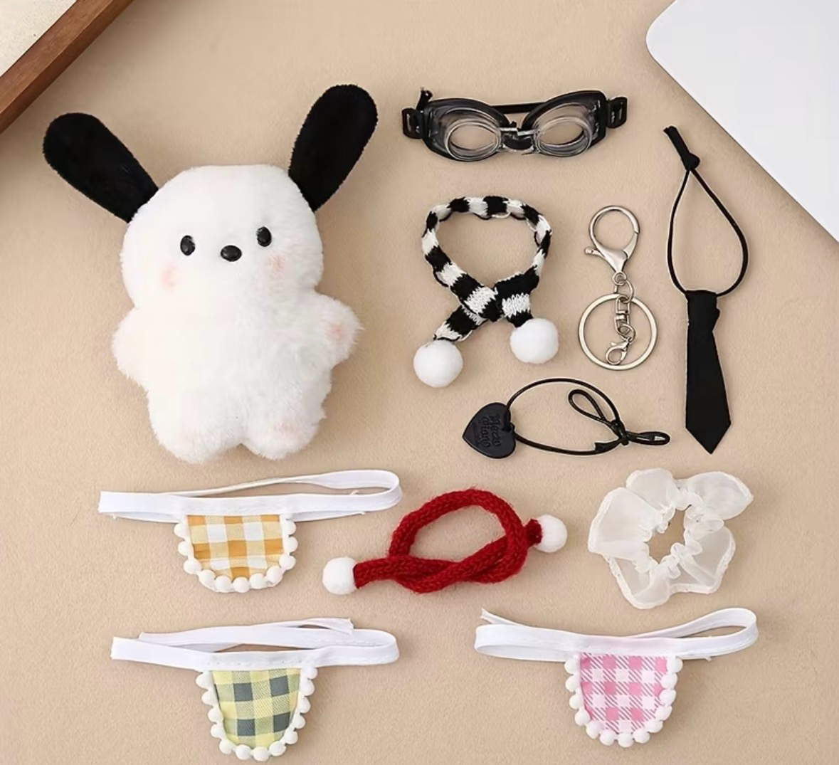 Set Pochacco Peluche Sanrio con Accesorios