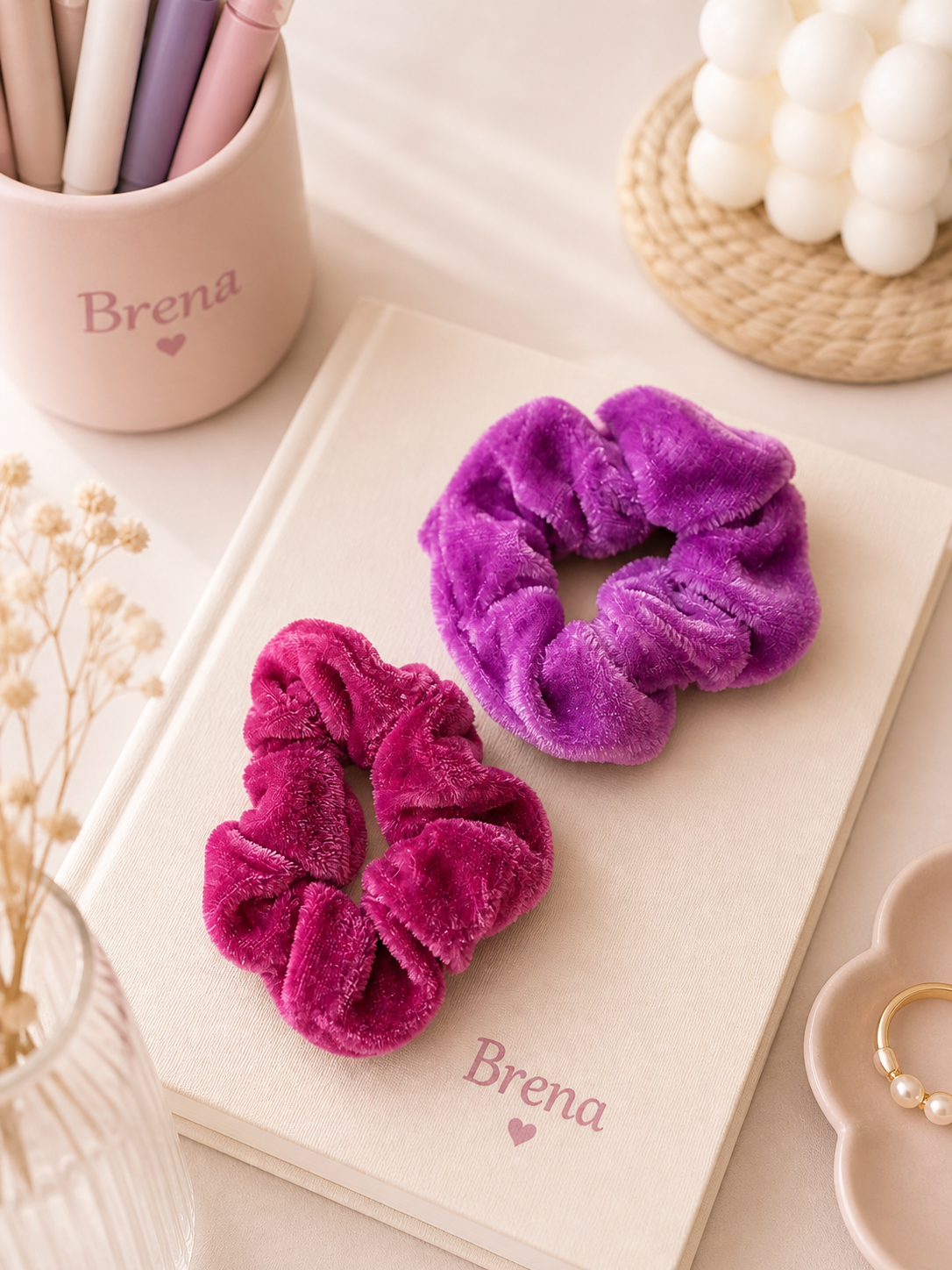 Set de 2 Scrunchies Velvet Soft