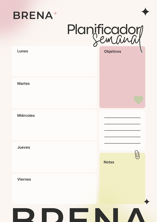 Planificador Semanal - Gratis - Digital