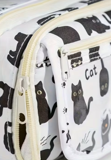 Set Estuche Cartuchera de Gatos Kawaii 13 Piezas