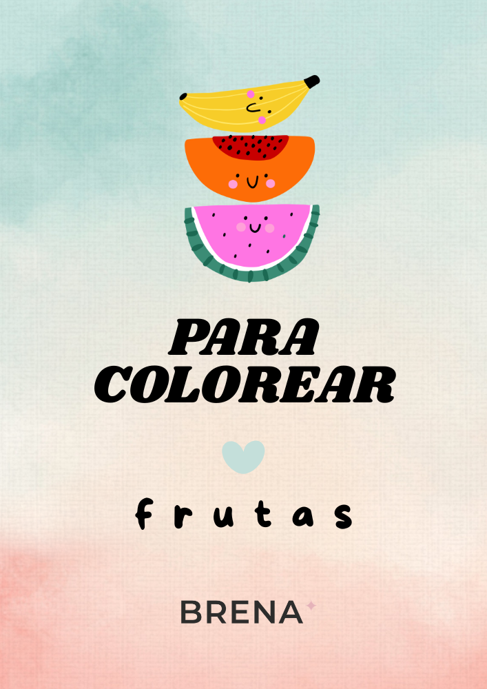 Libro para Colorear 8 paginas - Frutas