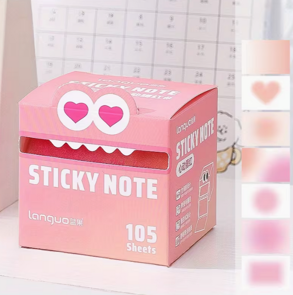 Notas Adhesivas Sticky Note 105 Hojas - Post-it Rosa con Diseño