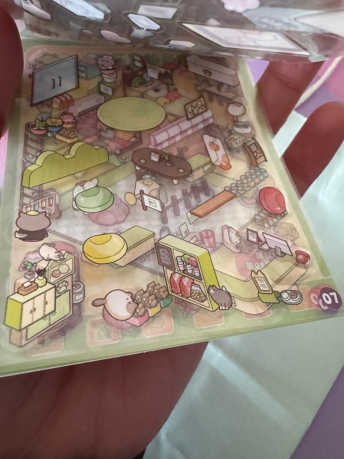 Libro de pegatinas Brena con temática de mascotas estilo kawaii para decorar agendas y proyectos de scrapbooking