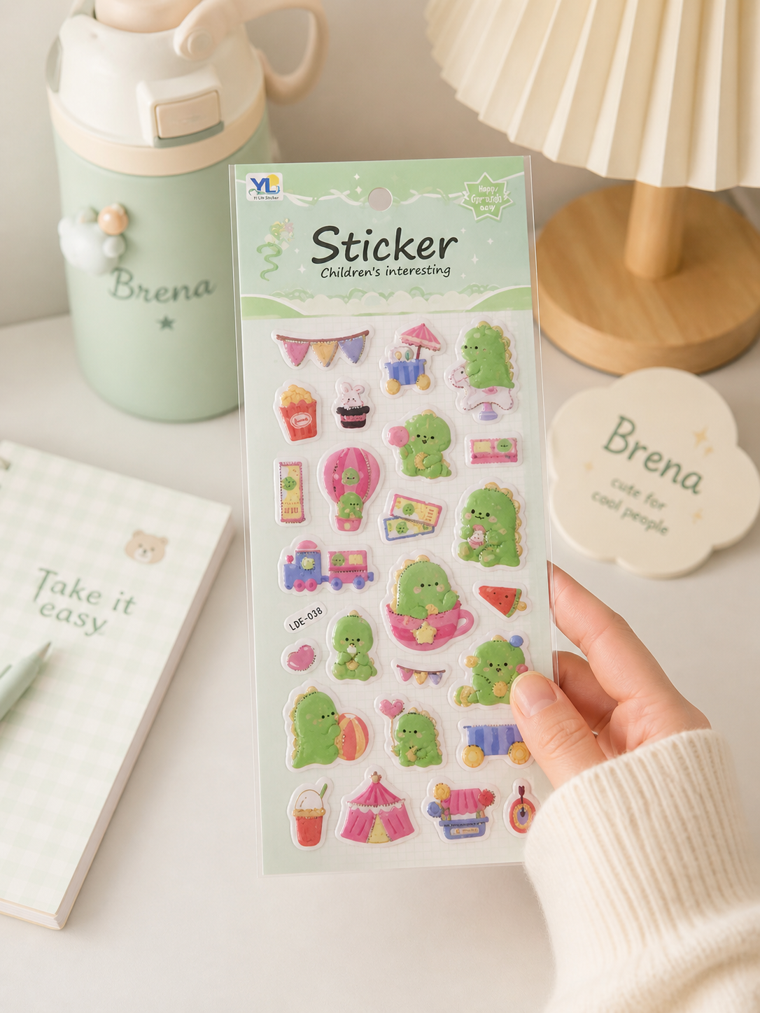 Stickers Kawaii Dino Pastel