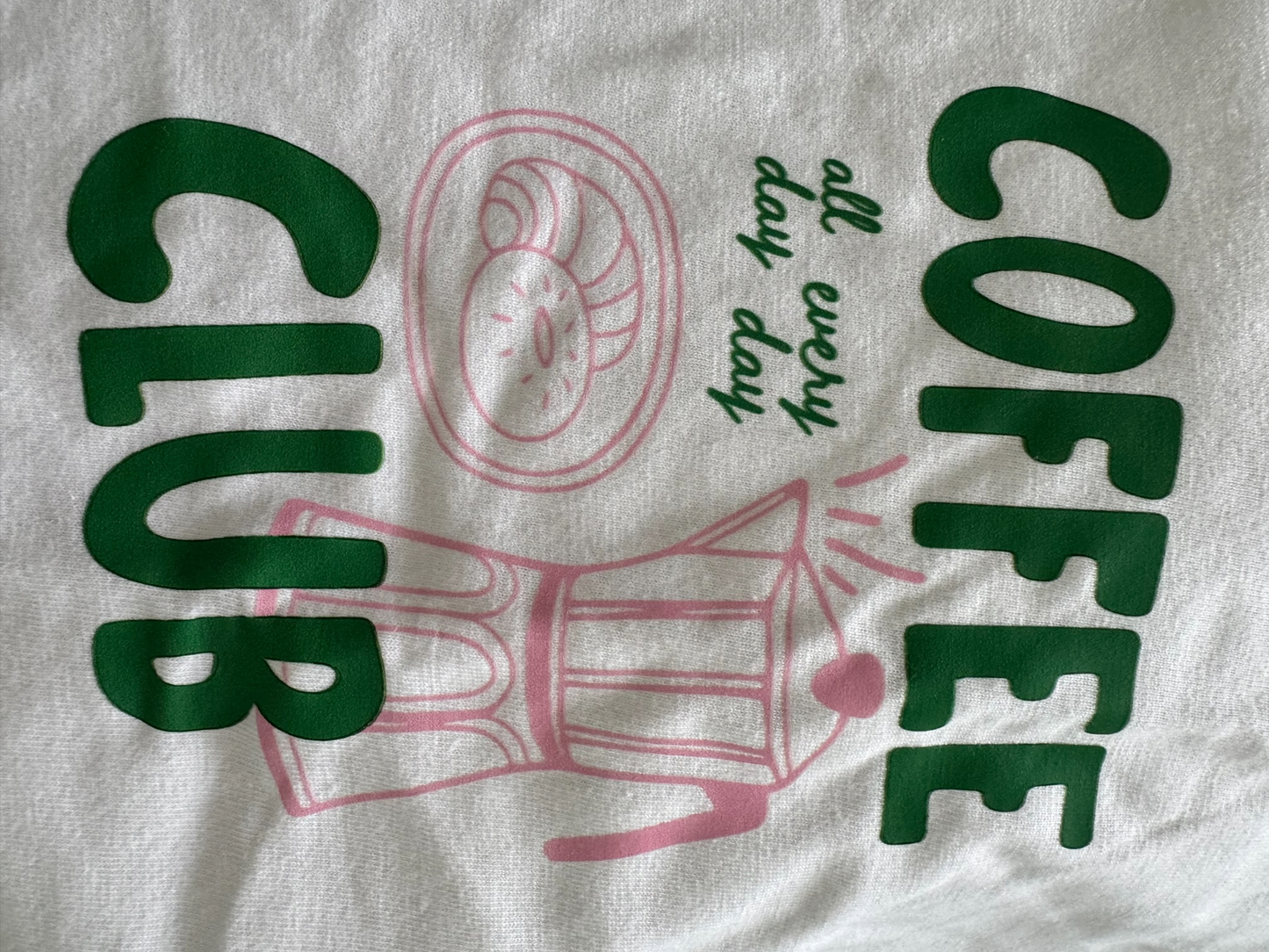 Camiseta Estampada Oversize Coffee Club