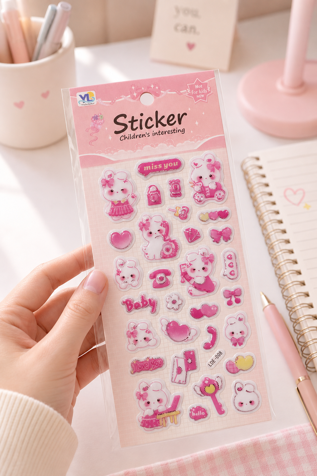 Pack de Stickers Pink Mood