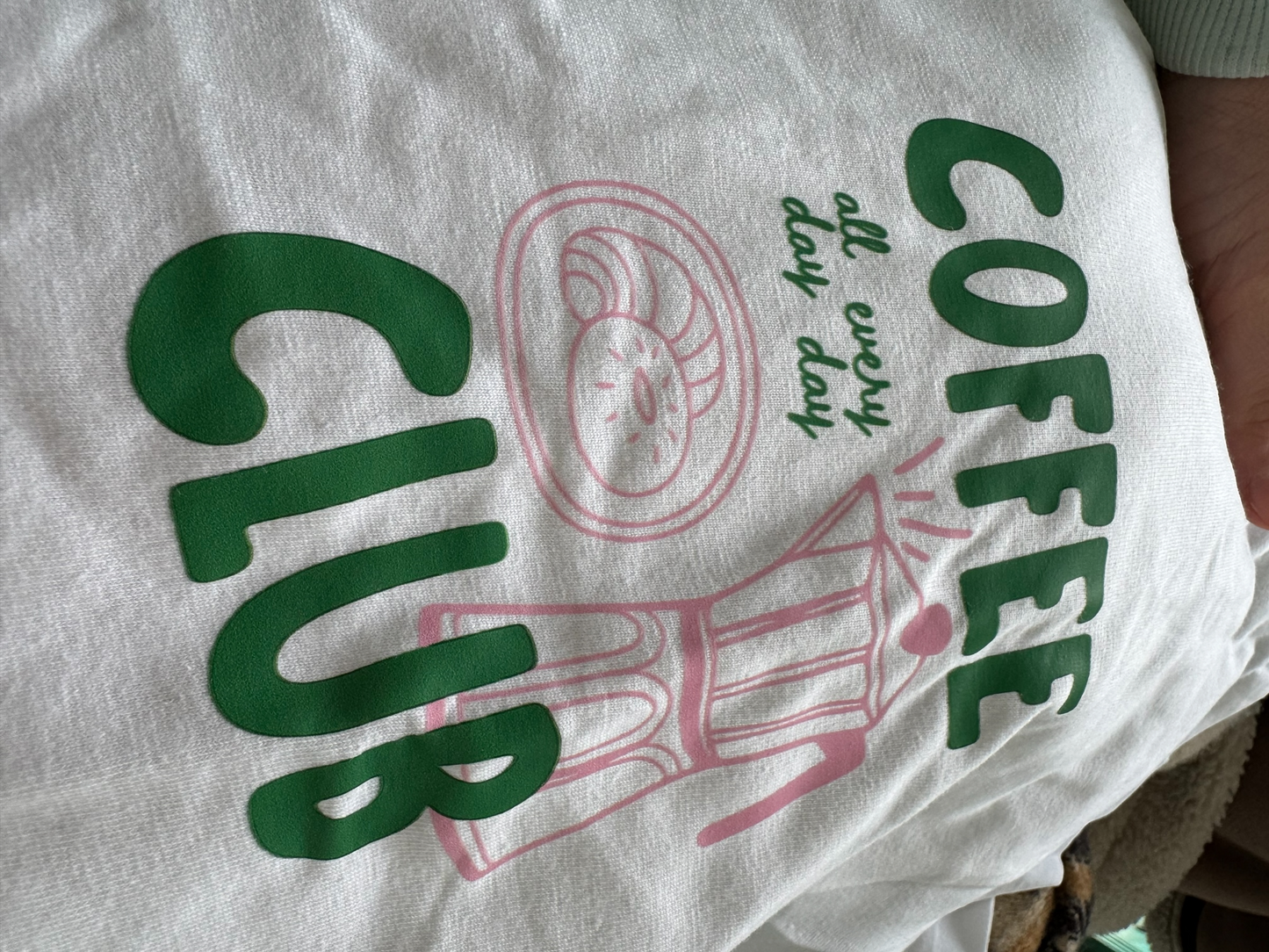 Camiseta Estampada Oversize Coffee Club